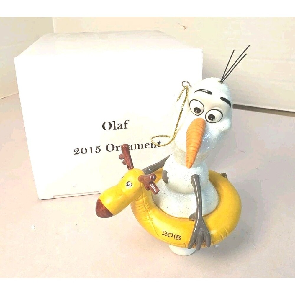 Disney Early Moments Olaf Porcelain Christmas Ornament 2015 Frozen & Box